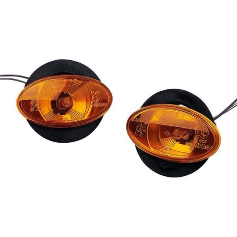 Shin Yo Verkleidungsblinkerpaar Screw oval 12V/H21 getöntes Glas