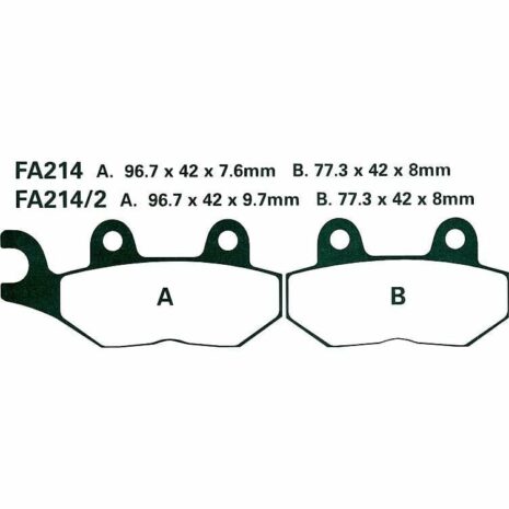 Hi-Q Bremsbeläge organisch FA214  96