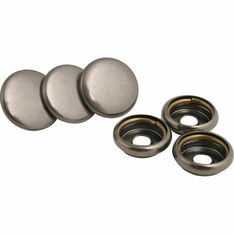 POLO 3x Oberknopf Metall matt-silber 15 mm