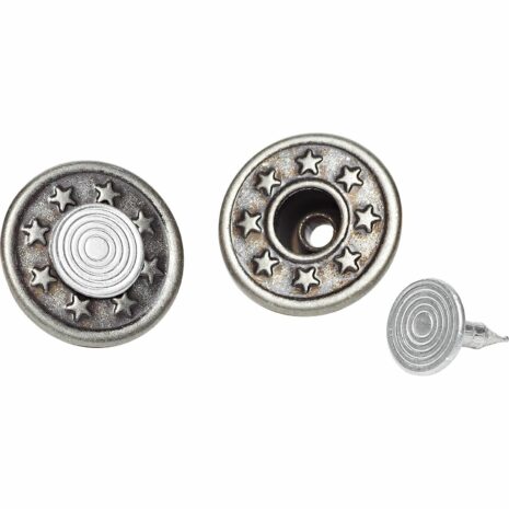 POLO Ersatzknöpfe Lederjeans 16 mm matt-silber