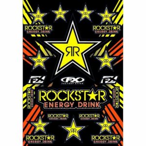 FX Factory Effex Aufklebersatz Rockstar Energy 48x33cm 18-teilig