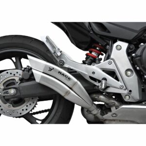 IXRACE Dualexit 2 Auspuff Paar silber für Kawa Z 1000 /R/SX 2010-