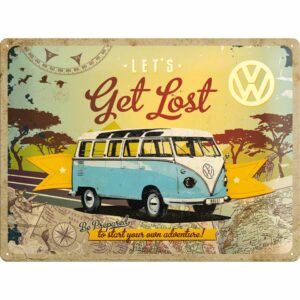 Nostalgic-Art Blechschild 30 x 40 "VW Bulli - Let's Get Lost"