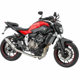 Hashiru Auspuff ST05 rund 2in1 hoch silber für Yamaha MT-07