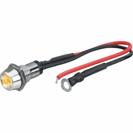 FOLIATEC LED Einbaukontrollleuchte M8 chrom/gelb