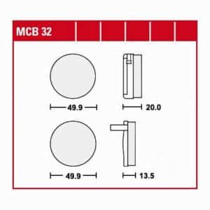 TRW Lucas Bremsbeläge organisch MCB32  49