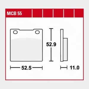 TRW Lucas Bremsbeläge organisch MCB55  52