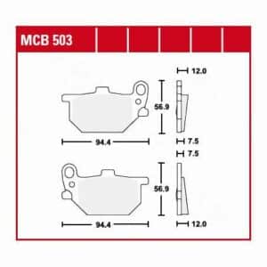 TRW Lucas Bremsbeläge organisch MCB503  94