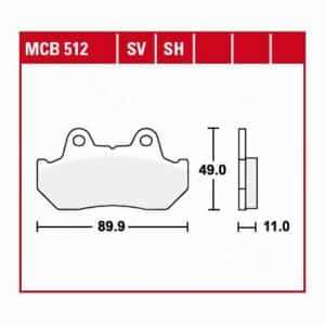 TRW Lucas Bremsbeläge organisch MCB512  89