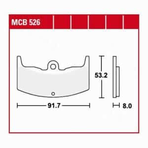 TRW Lucas Bremsbeläge organisch MCB526  91