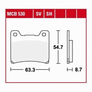 TRW Lucas Bremsbeläge organisch MCB530  63