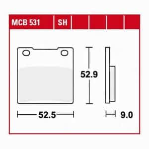 TRW Lucas Bremsbeläge organisch MCB531  52