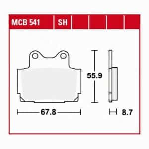TRW Lucas Bremsbeläge organisch MCB541  67