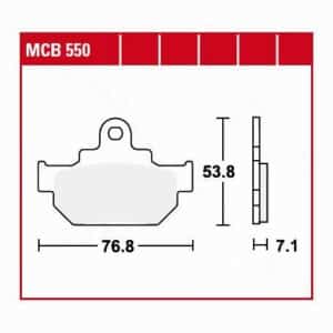 TRW Lucas Bremsbeläge organisch MCB550  76