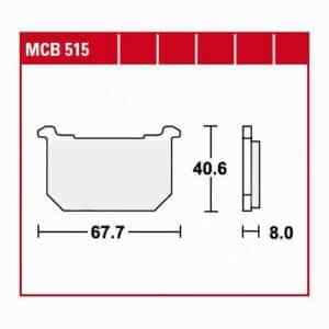 TRW Lucas Bremsbeläge organisch MCB515  67