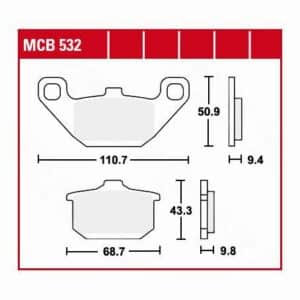 TRW Lucas Bremsbeläge organisch MCB532  110