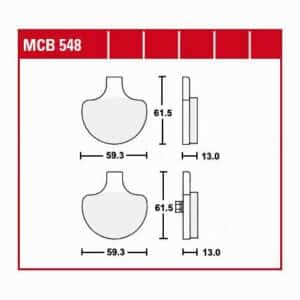 TRW Lucas Bremsbeläge organisch MCB548  59