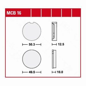 TRW Lucas Bremsbeläge organisch MCB16  50