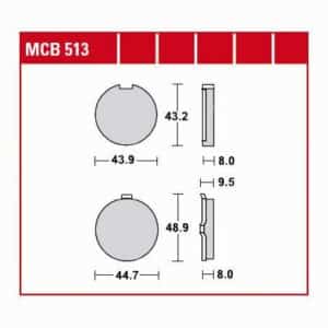 TRW Lucas Bremsbeläge organisch MCB513  43