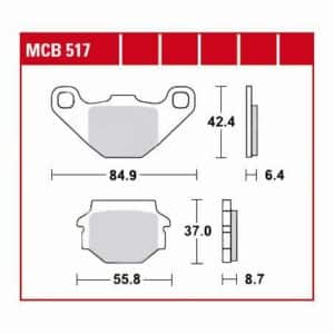 TRW Lucas Bremsbeläge organisch MCB517  84