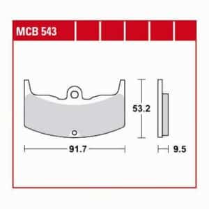 TRW Lucas Bremsbeläge organisch MCB543  91