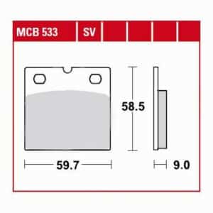 TRW Lucas Bremsbeläge organisch MCB533 59