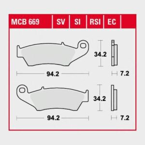 TRW Lucas Bremsbeläge organisch MCB669  94