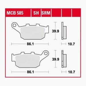 TRW Lucas Bremsbeläge organisch MCB585  86