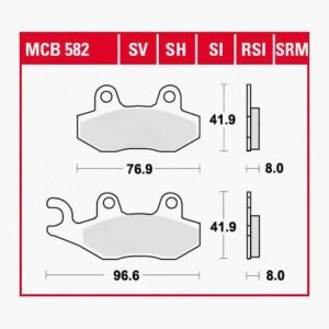 TRW Lucas Bremsbeläge organisch MCB582  96