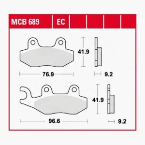 TRW Lucas Bremsbeläge organisch MCB689  76