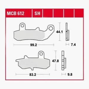 TRW Lucas Bremsbeläge organisch MCB612  99