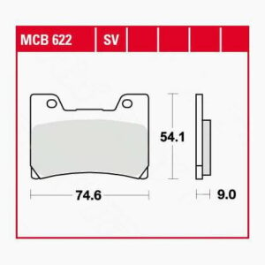 TRW Lucas Bremsbeläge organisch MCB622  74