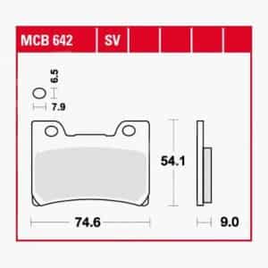 TRW Lucas Bremsbeläge organisch MCB642  74