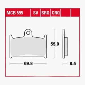 TRW Lucas Bremsbeläge organisch MCB595  69