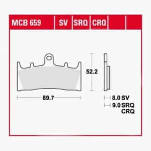 TRW Lucas Bremsbeläge organisch MCB659  89