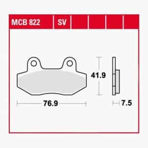 TRW Lucas Bremsbeläge organisch MCB822  76