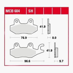 TRW Lucas Bremsbeläge organisch MCB604  76