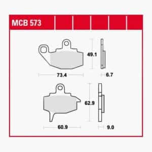 TRW Lucas Bremsbeläge organisch MCB573  73