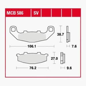 TRW Lucas Bremsbeläge organisch MCB586  106