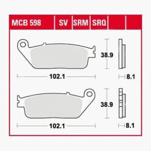 TRW Lucas Bremsbeläge organisch MCB598  102