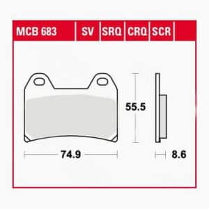 TRW Lucas Bremsbeläge organisch MCB683  74