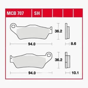 TRW Lucas Bremsbeläge organisch MCB738  106