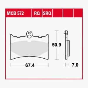 TRW Lucas Bremsbeläge organisch MCB572  67