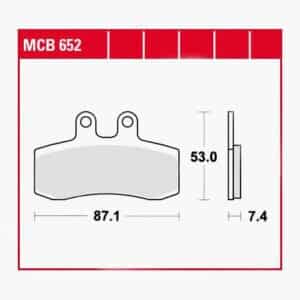 TRW Lucas Bremsbeläge organisch MCB652  87