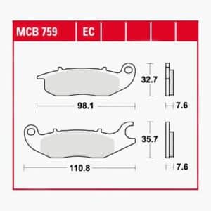 TRW Lucas Bremsbeläge organisch MCB759  98