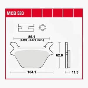 TRW Lucas Bremsbeläge organisch MCB583  104