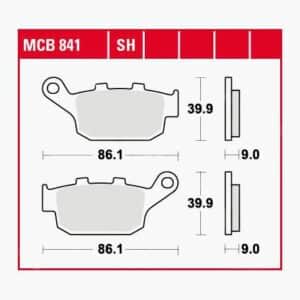 TRW Lucas Bremsbeläge organisch MCB841  86