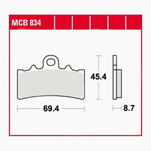 TRW Lucas Bremsbeläge organisch MCB834  69