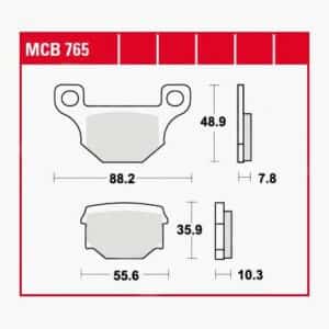 TRW Lucas Bremsbeläge organisch MCB765  88