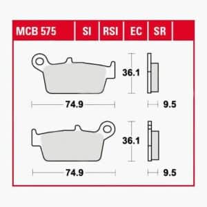 TRW Lucas Bremsbeläge organisch MCB575 74